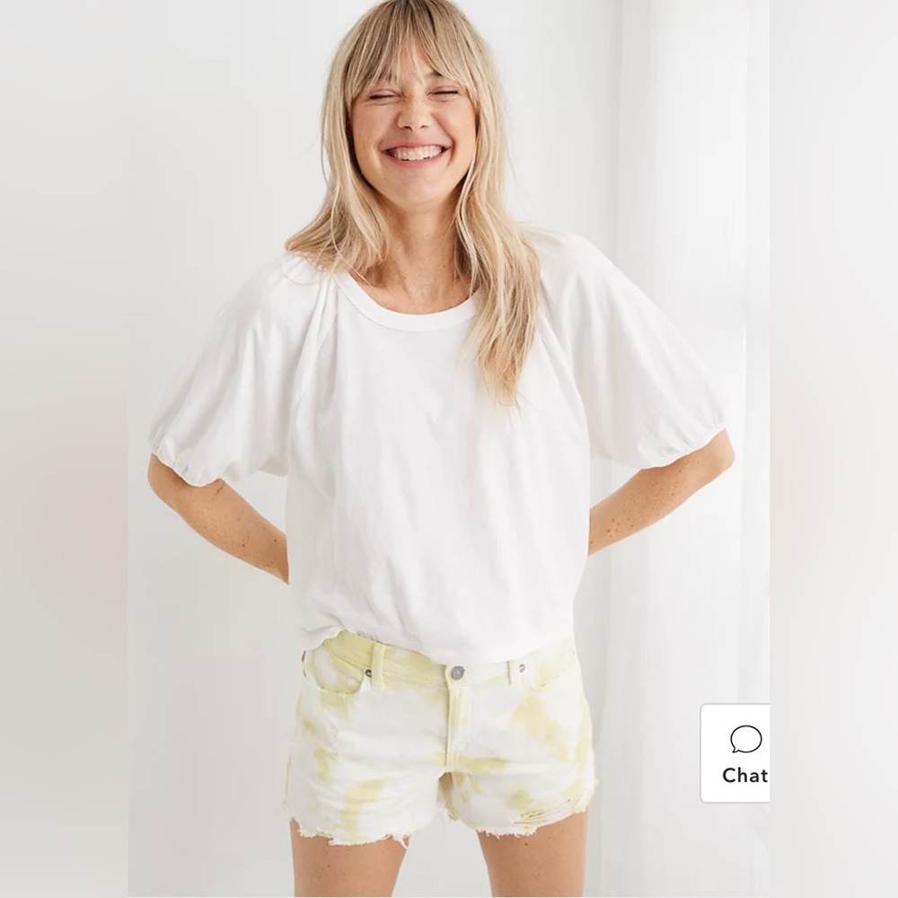 Aerie White Short Sleeve Tee